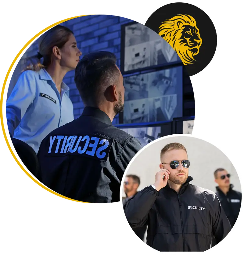 Wessex Security team monitoring CCTV and guard on duty